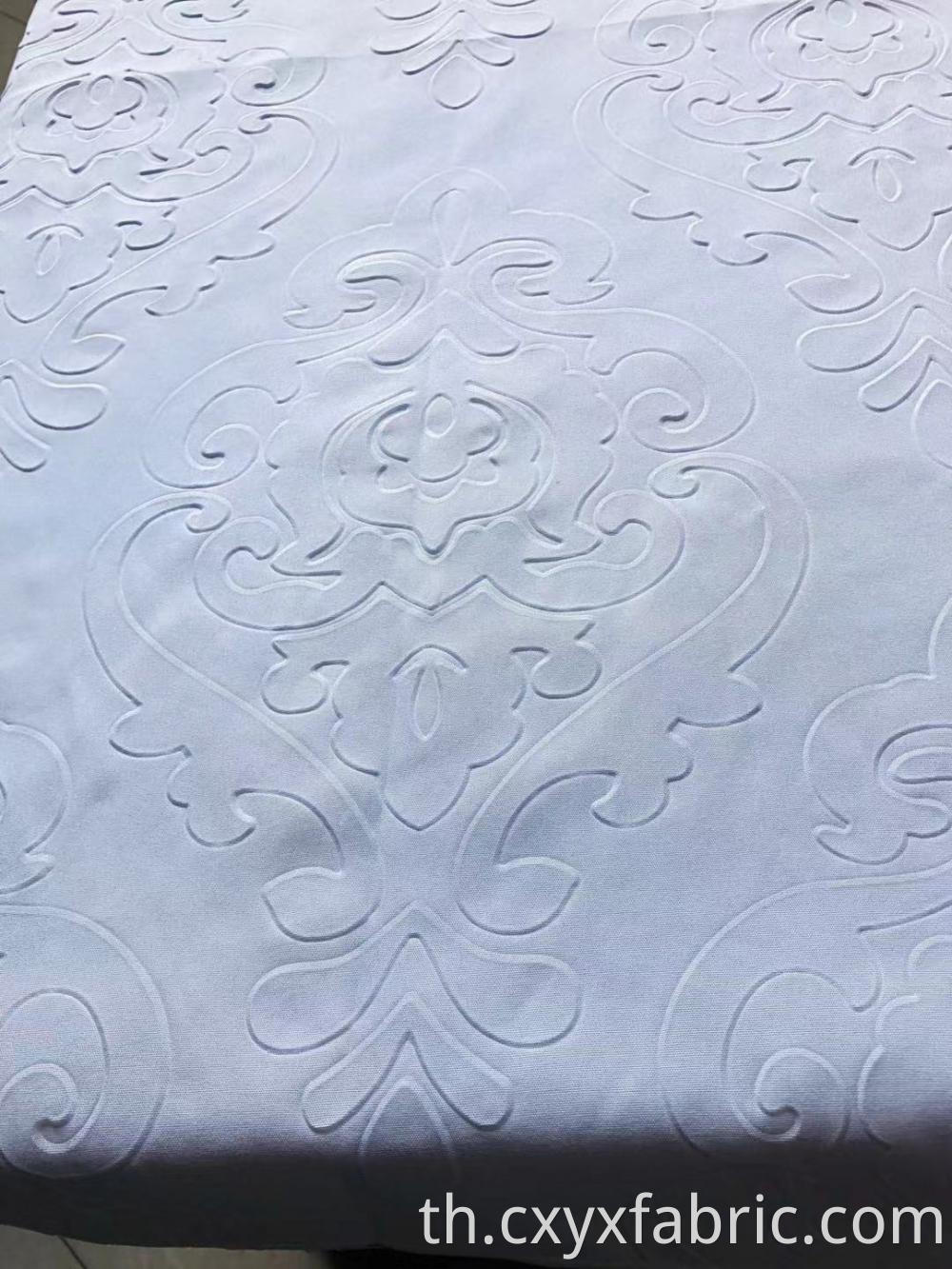 White 3d Emboss Fabric